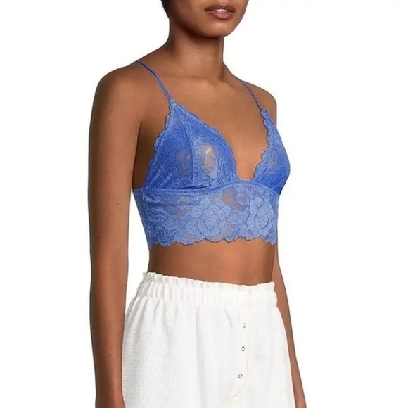 FREE PEOPLE Everyday Lace Longline Bra - Picture 1 of 7